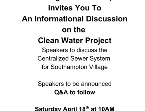 Informal Discussion on Clean Water Project